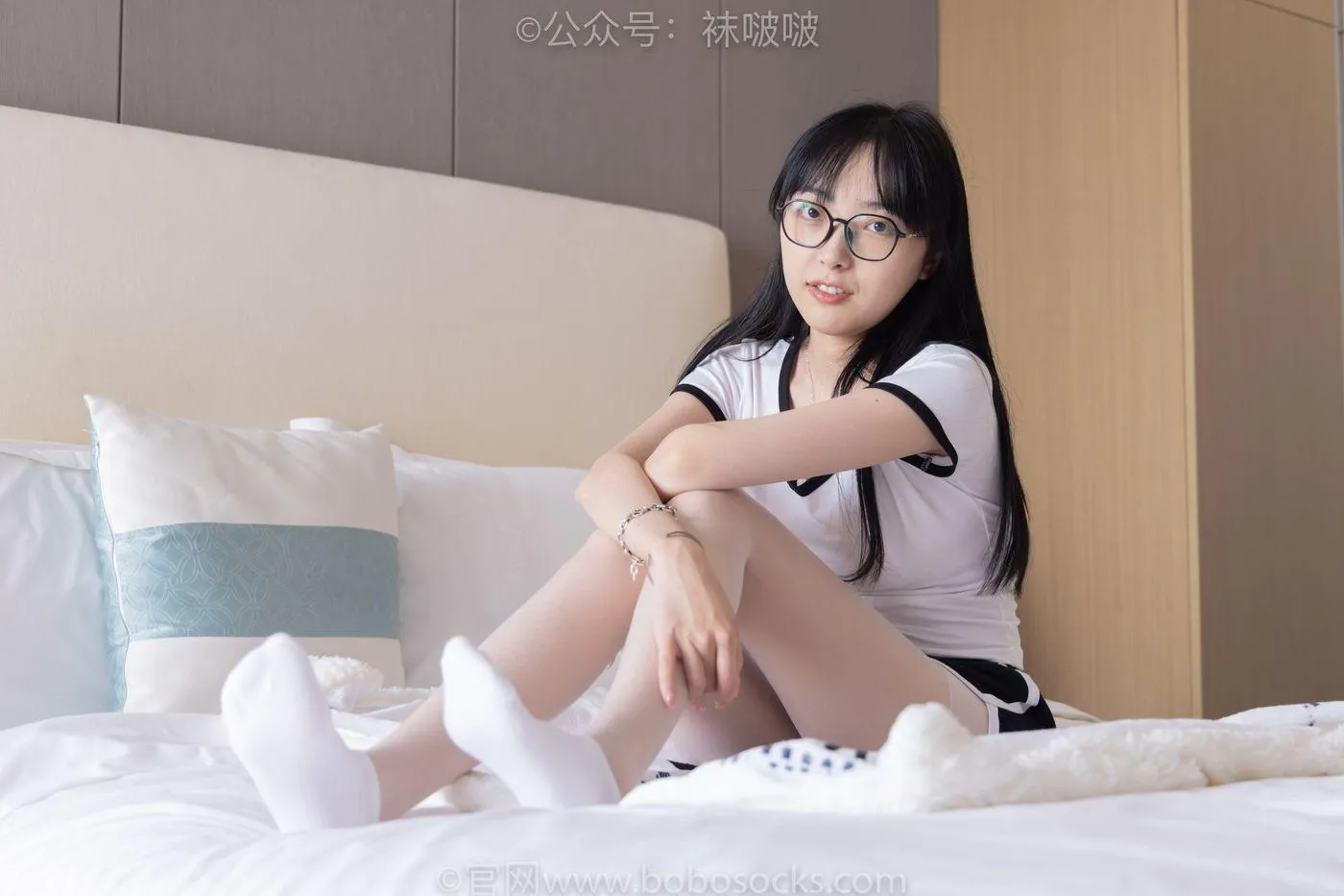 [BoBoSocks袜啵啵]NO.037 稚予-帆布鞋、短白棉袜、白丝 [136P]插图4